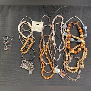 Costume Jewelry Lot / Boho / Puka Shell / Y2K / Vintage / Silver